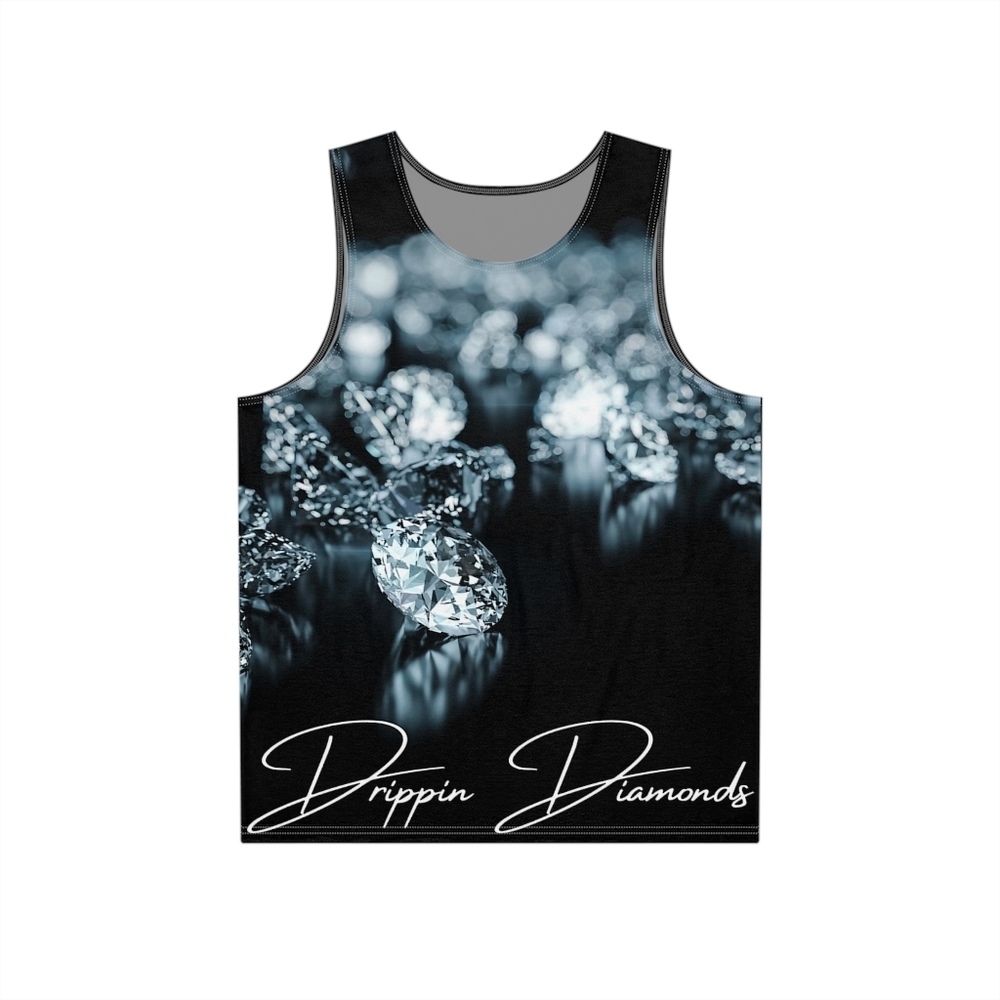 Mens Flashy Drippin Diamonds Tank